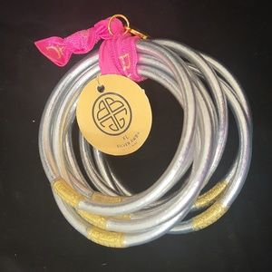 Silver BuDhaGirl All Weather Bangles, XL
